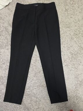 LOFT Black Tapered Pull-On Dress Pants